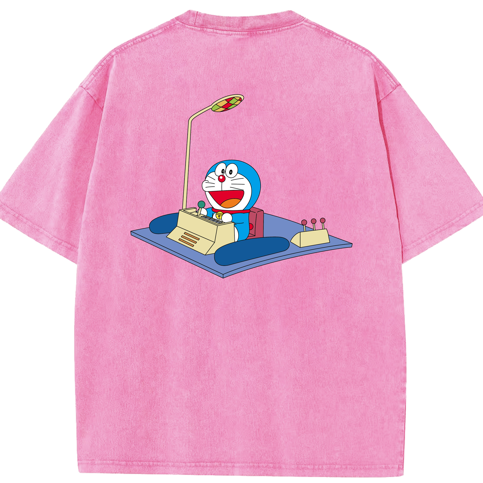 （画像用） ドラえもん Doraemon 綿100% ヴィンテージ風 半袖Tシャツ（背面プリント）